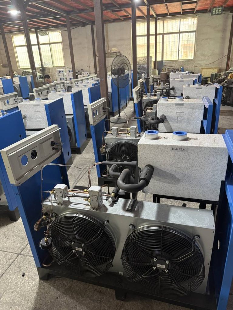 Very happy to show you our production line of refrigerated air dryers. From raw materials to finished air dryers, every stage of production is a testament to our pursuit of perfection - YURWIND